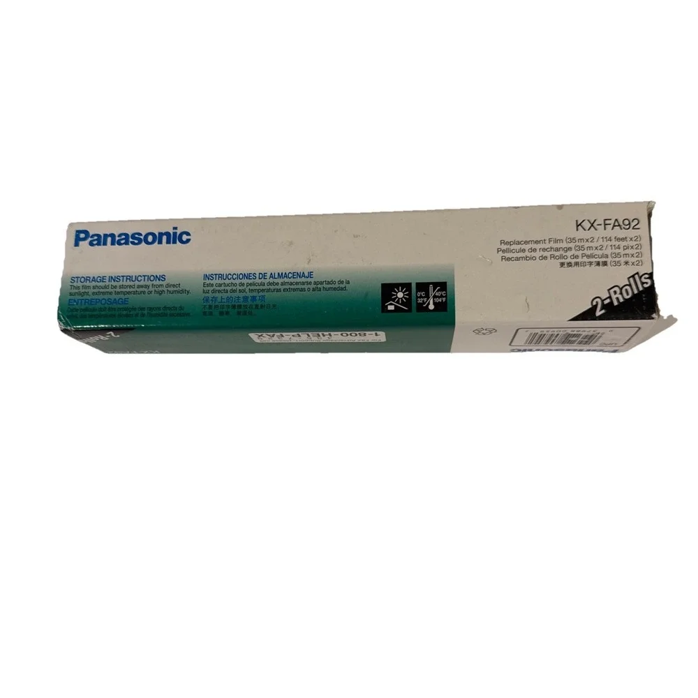 Sealed Genuine Panasonic Ink Film KXFA92 Replacement Film 114‎ Two Rolls In Box